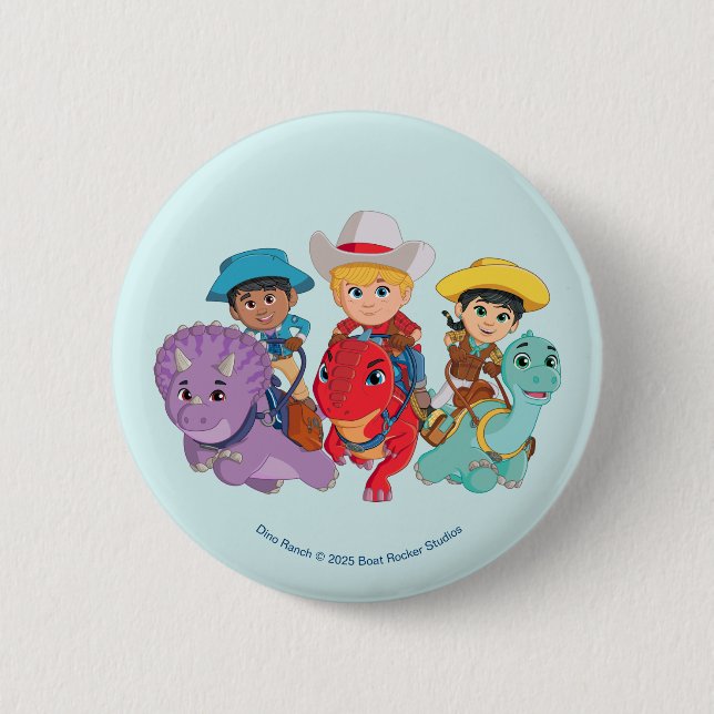 Dino Ranch Friends Design Button (Vorderseite)