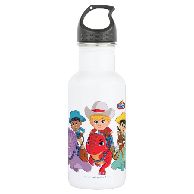 Dino Ranch Friends Design Edelstahlflasche (Vorderseite)