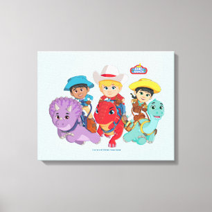 Dino Ranch Friends Design Leinwanddruck