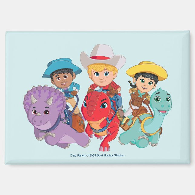 Dino Ranch Friends Design Magnet (Vorderseite)