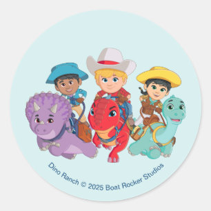 Dino Ranch Friends Design Runder Aufkleber