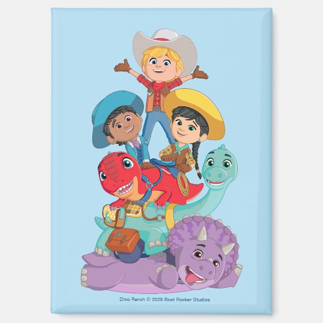 Dino Ranch Friends Magnet (Vorderseite)