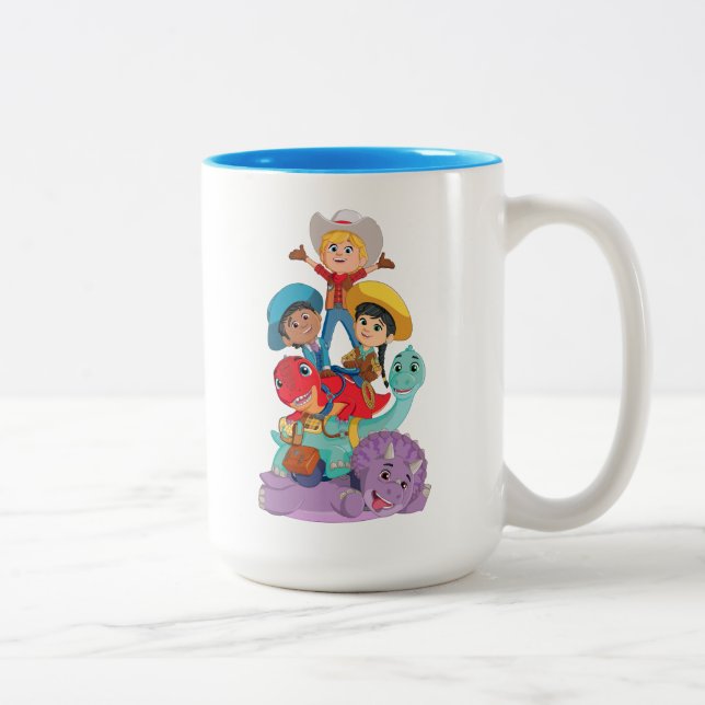 Dino Ranch Friends Zweifarbige Tasse (Rechts)
