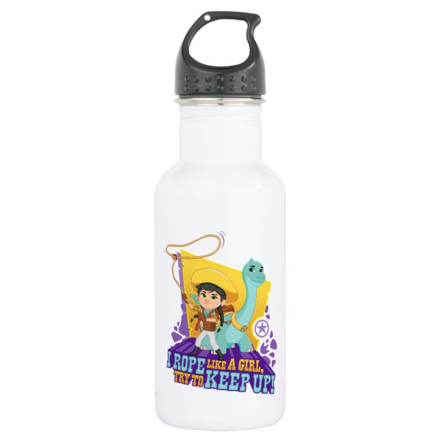Dino Ranch | Min und Klee Edelstahlflasche (Vorderseite)