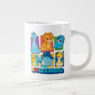 Dino Ranch Spaß und farbenfrohe Dinosaurier Ries Jumbo-Tasse