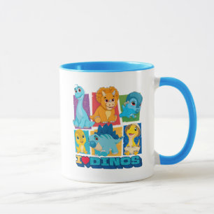 Dino Ranch Spaß und farbenfrohe Dinosaurier Tasse
