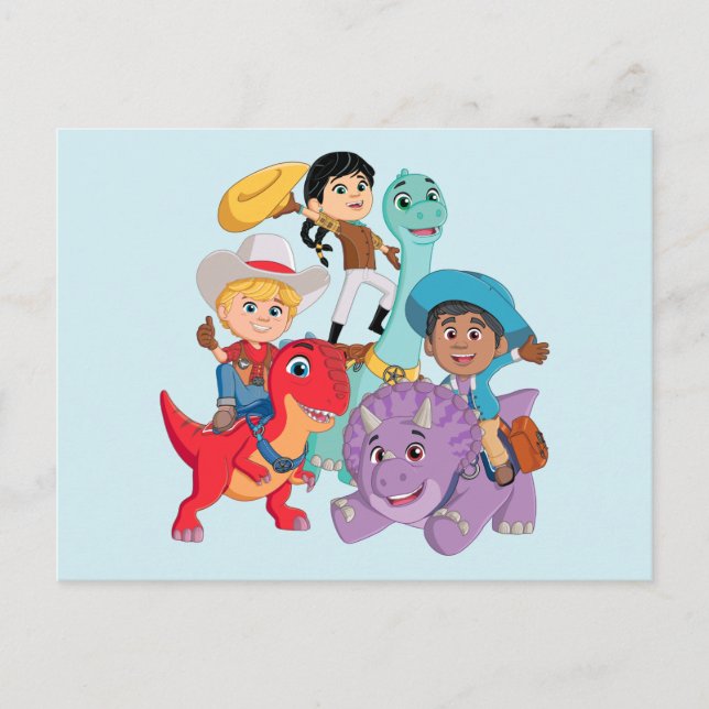 Dino Ranch Yee Haw! Postkarte (Vorderseite)