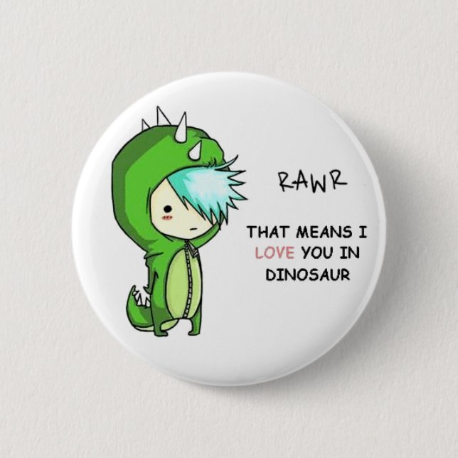 Dino RAwr Button (Vorderseite)