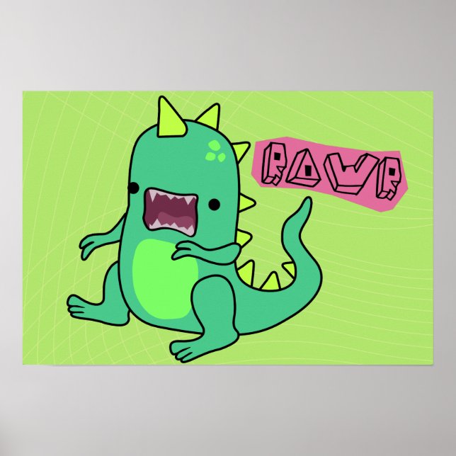 Dino Rawr Poster (Vorne)