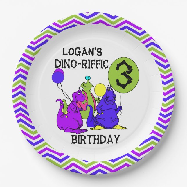Dino-Riffic 3. alles- Gute zum Pappteller (Vorderseite)
