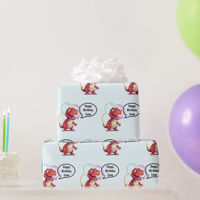 Dino Roar Gift Geschenkpapier (Partygeschenke)