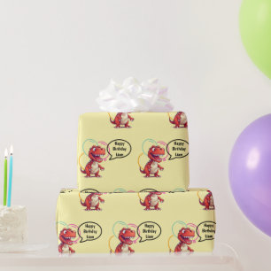 Dino Roar über Cream Gift Geschenkpapier