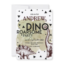 DINO ROARSOME Invitation de fête d'anniversaire