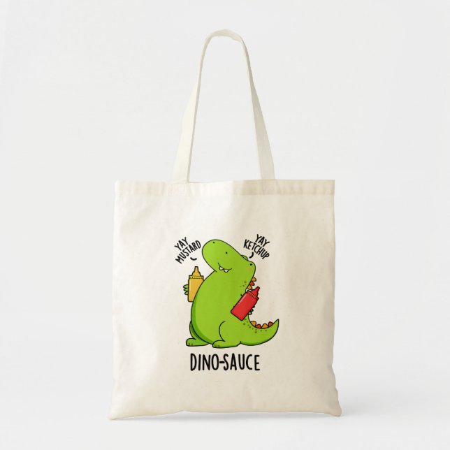 Dino-Sauce Funny Dinosaur Pun Tragetasche (Vorne)