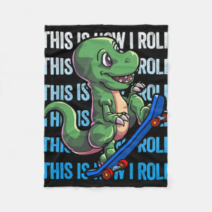 Dino Skateboarding-Shirt Kinder Jungen Skateboardi Fleecedecke