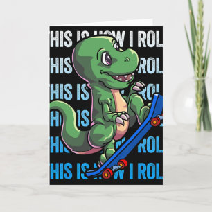 Dino Skateboarding-Shirt Kinder Jungen Skateboardi Karte