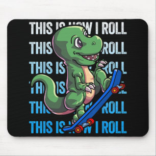 Dino Skateboarding-Shirt Kinder Jungen Skateboardi Mousepad
