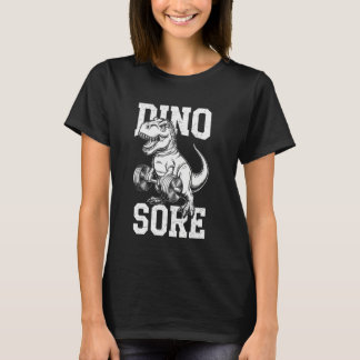 Dino Sore, Funny Dinosaur Fitness Training T-Shirt
