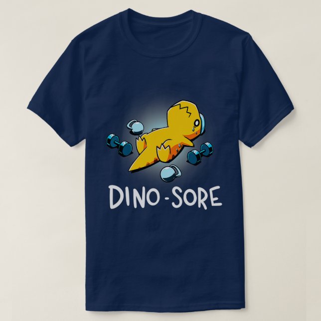 Dino Sore Funny Dinosaur Workout Gym Fitness Lifti T-Shirt (Design vorne)