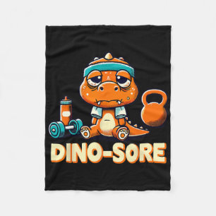 Dino-sore Weightlift Bodybuilding Fitness Gym Fleecedecke