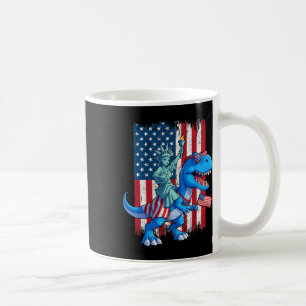 Dino Statue Of Liberty 4. Juli Trex Amerikanische Kaffeetasse