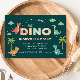 Dino steht kurz vor dem Schlüpfen Dinosaurier-Baby Einladung