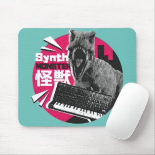 Dino Synth Musician Mousepad