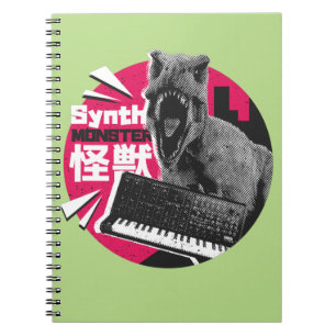 Dino Synth Musiker Notizblock