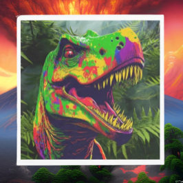 Dino T Rex Jungle Happy Serviette