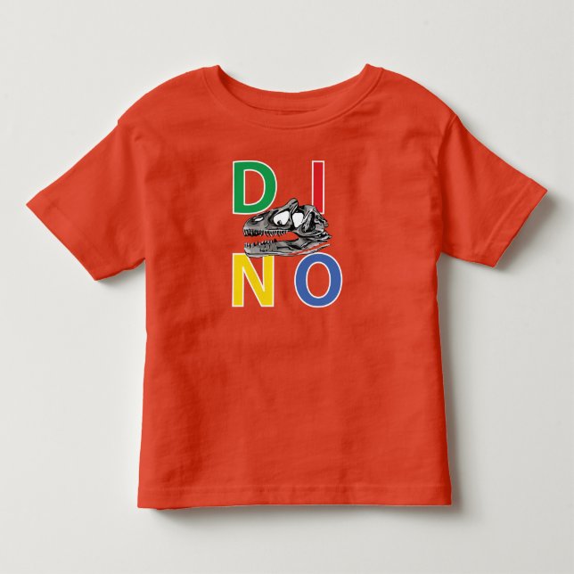 DINO - T-shirt Orange Toddler Fine Jersey (Devant)