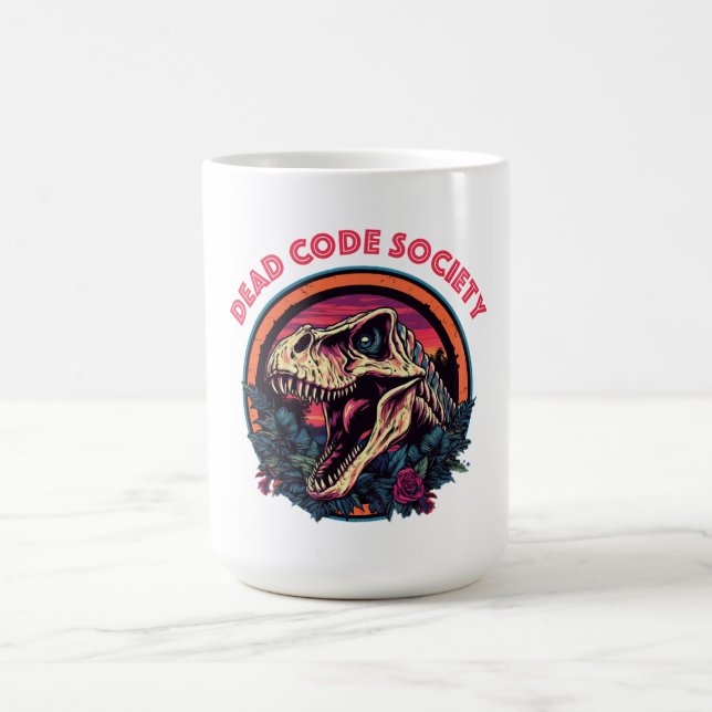 Dino-Tasse - Gesellschaft für den toten Code Kaffeetasse (Mittel)