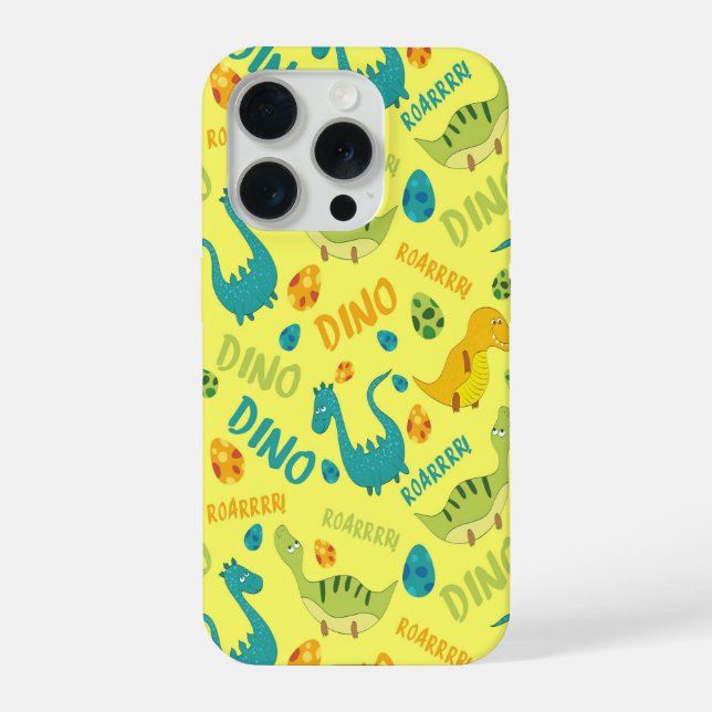 DINO-THEMA iPhone 15 PRO HÜLLE (Rückseite)