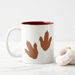 Dino Track Zwei-Tone-Kaffee-Tasse Zweifarbige Tasse