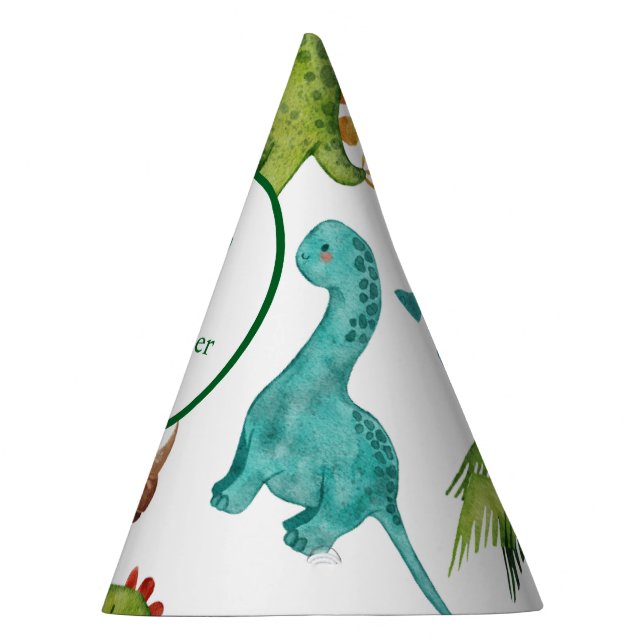 Dino Two rex 2nd boy Dinosaur birthday party Partyhütchen (Rechts)