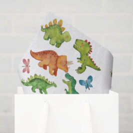 Dino Two rex 2nd boy Dinosaur birthday party Seidenpapier