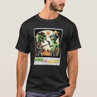 Dino UFO Selfie: Dino vs Alien (Man Tshirt) #05