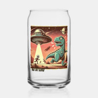 Dino UFO Selfie: Vintage Panik (Tasse, Glas, Beche