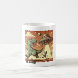Dino UFO Selfie: Vintage Panik (Tasse, T-Shirt Tas Kaffeetasse