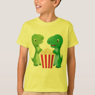 Dino und Popcorn T-Shirt für Kinder