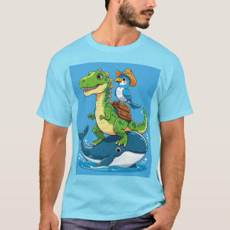 Dino und Whale Adventure T-Shirt