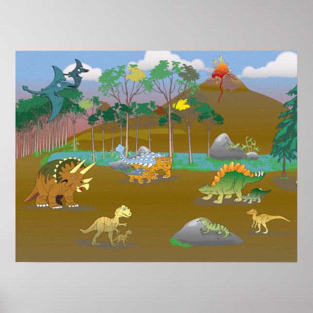Dino world! poster (Vorne)