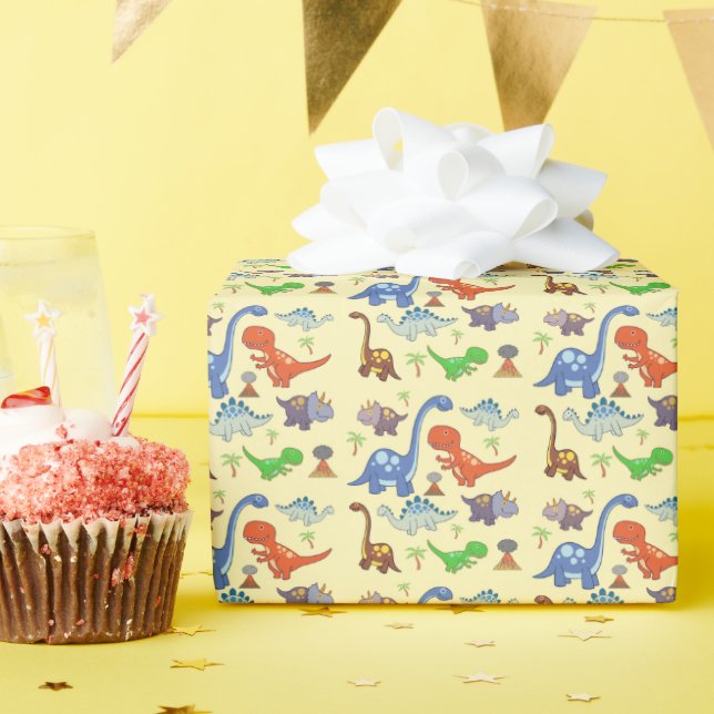 Dino World Wrapping Paper Geschenkpapier (Geburtstagsparty)