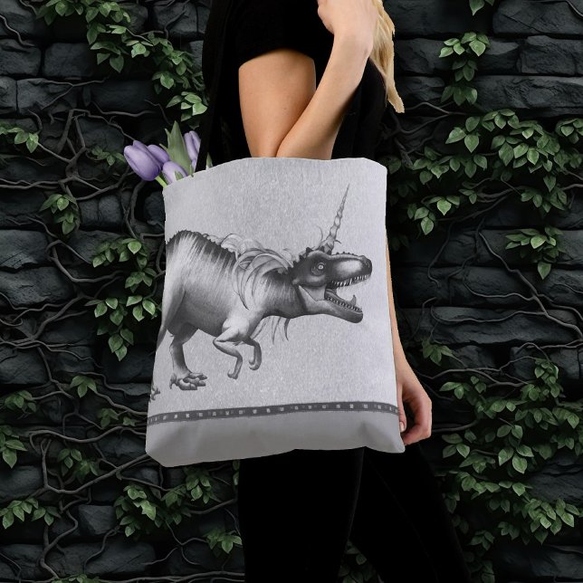 Dinocorn Chrome | Silver Unicorn Horned Dinosaurie Tasche (Von Creator hochgeladen)
