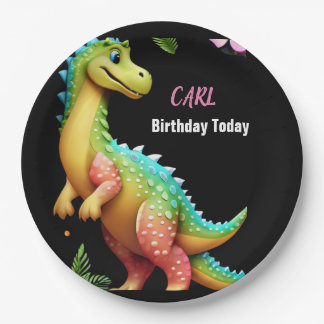 Dinomädchen Pappteller