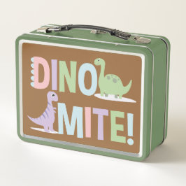 Dinomit Dinosaur Duo Metal Lunchbox