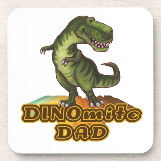Dinomite Dad Untersetzer (Vorderseite)