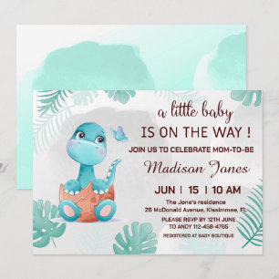 Dinomite mignon Dinosaur Baby shower Invitation