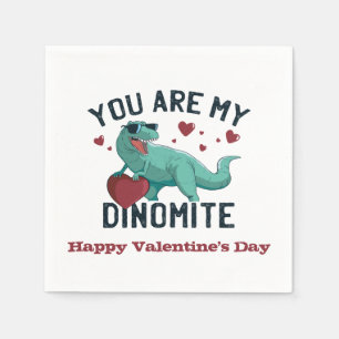 Dinomite Valentine Spaß Serviette