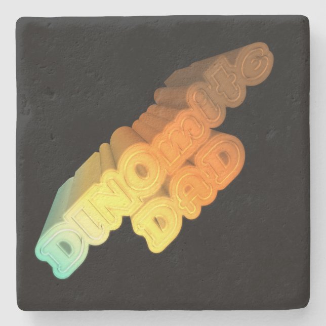 Dinomite Vater Words Steinuntersetzer (Vorderseite)