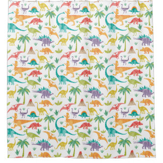 Dinos auf der Loose Duvet Cover Duschvorhang